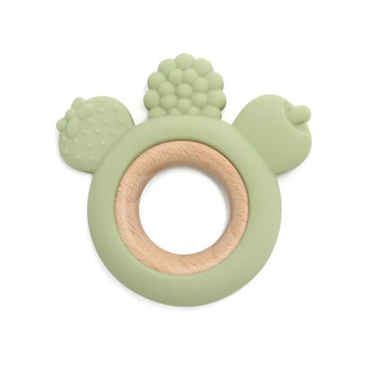 Let's Make Rudder-Shape Silicone & Wooden Teether Toy