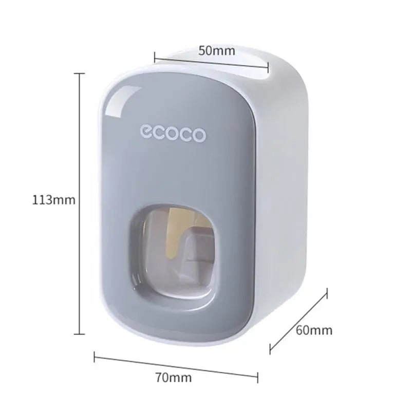 Auto Toothpaste Dispenser & Holder Set - Wall Mount, Dust-Proof