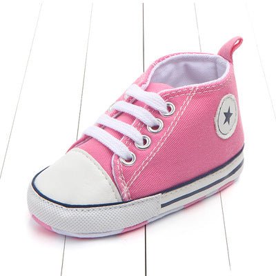 Classic Sports Baby Sneakers (Canvas, Cork Sole, 0–12M)