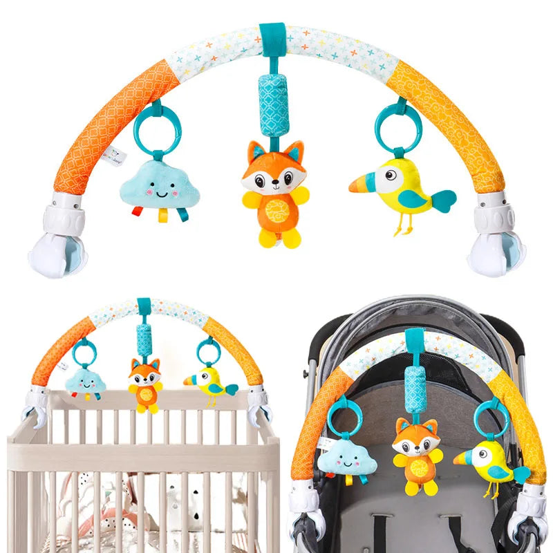 Infant Stroller Arch Toy with Chimes & Squeaker