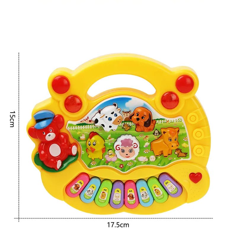 Baby's Animal Sound Piano Keyboard - Flashing Musical Toy