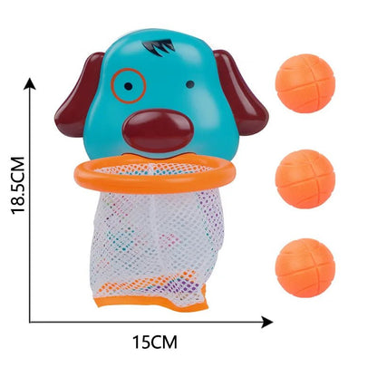 Bath Basketball Hoop & Balls Set - Cute Whale Toy for Toddler Bath Time