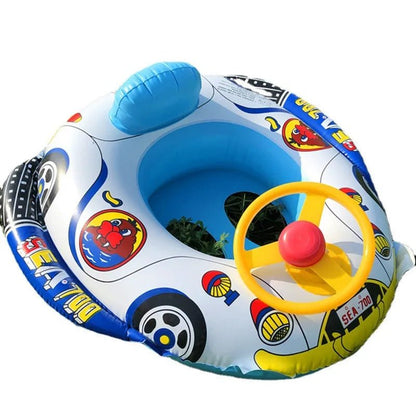 Baby Swim Ring with Sun Shade - Inflatable Pool & Beach Toy