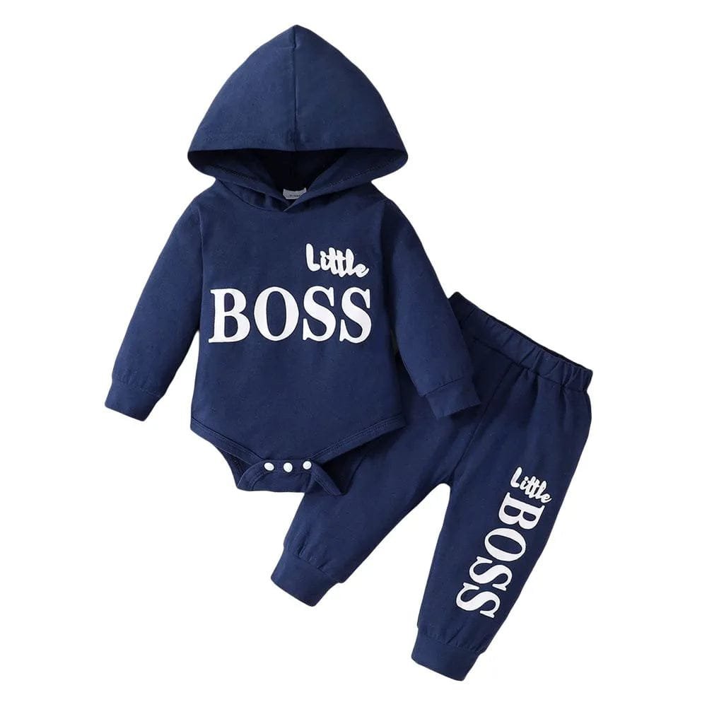 0-24M Newborn Hoodie & Pants Set - Spring Baby Boy Outfit