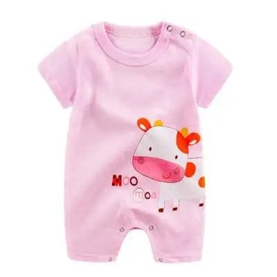 0-24M Summer Romper: Short Sleeve for Baby Boys & Girls