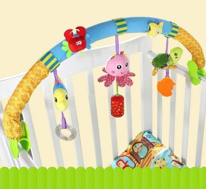 Stroller & Car Seat Hanging Arch Toy with Animal Rattle