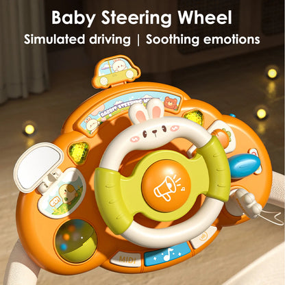 Baby Steering Wheel Toy with Lights & Music