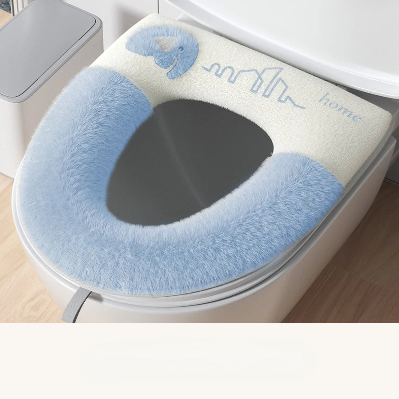 Baby Elephant Plush Toilet Seat Cover
