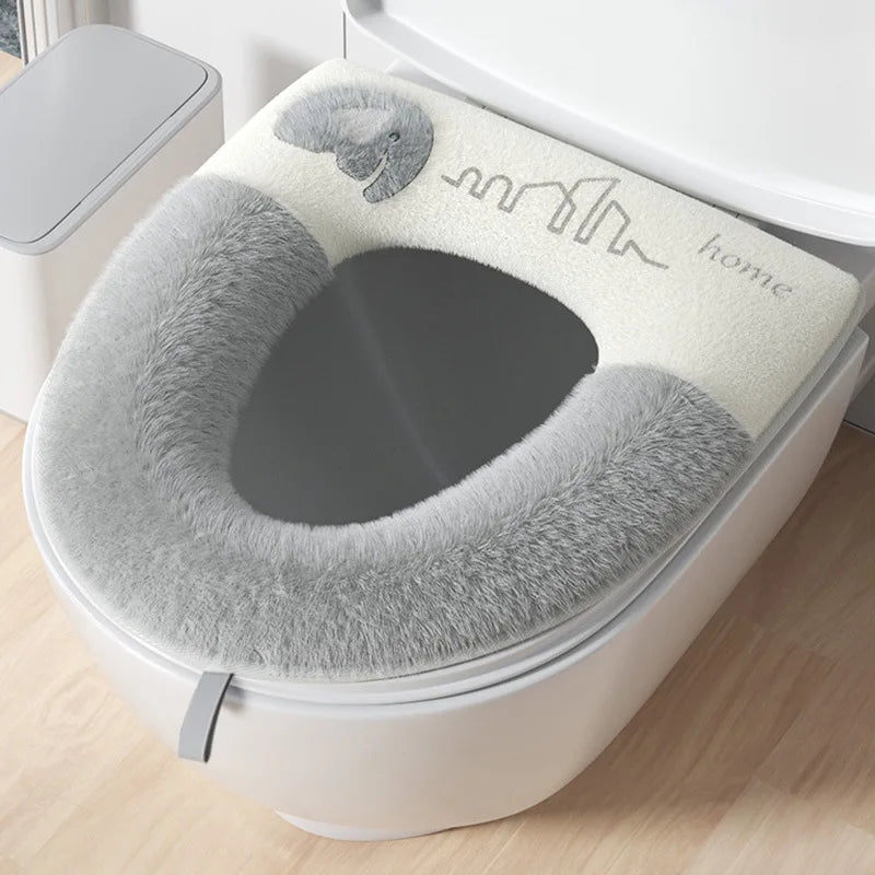 Baby Elephant Plush Toilet Seat Cover