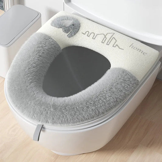 Baby Elephant Plush Toilet Seat Cover