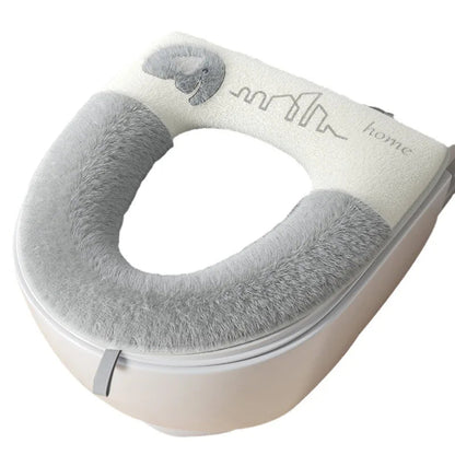 Baby Elephant Plush Toilet Seat Cover
