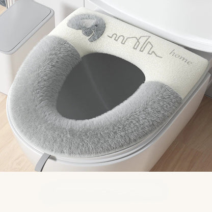 Baby Elephant Plush Toilet Seat Cover