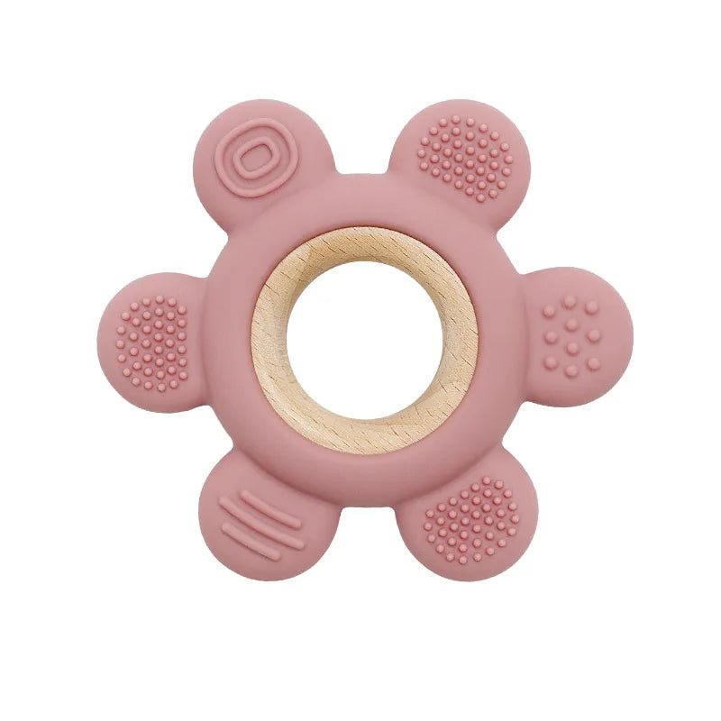 Let's Make Rudder-Shape Silicone & Wooden Teether Toy