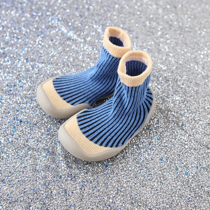 Kids Soft Rubber Sole Shoe Knit Booties Anti-slip