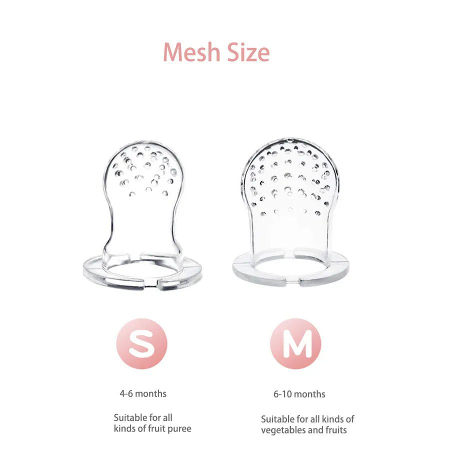 Baby Fruit Feeder Pacifier - Silicone Mesh Bag for Teething