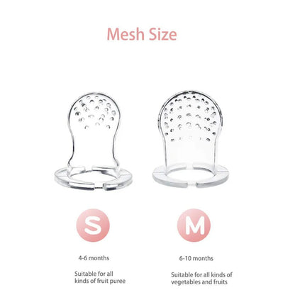 Baby Fruit Feeder Pacifier - Silicone Mesh Bag for Teething
