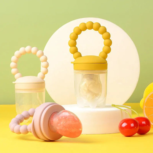 Baby Fruit Feeder Pacifier - Silicone Mesh Bag for Teething