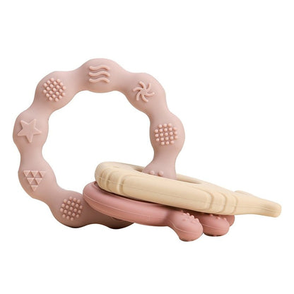 Let's Make Rudder-Shape Silicone & Wooden Teether Toy