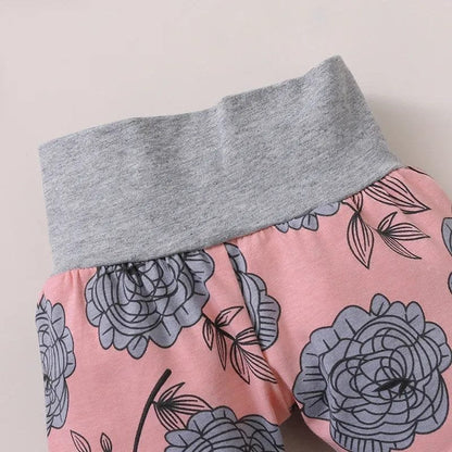 0-18M Baby Girl 4PCS Outfit: Romper, Pant, Hat & Headband