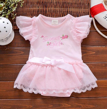 Baby summer bodysuit infant girls princess dress
