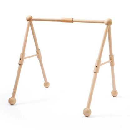 Natural Wooden Baby Gym & Teether (CE Certified, 0–12M)