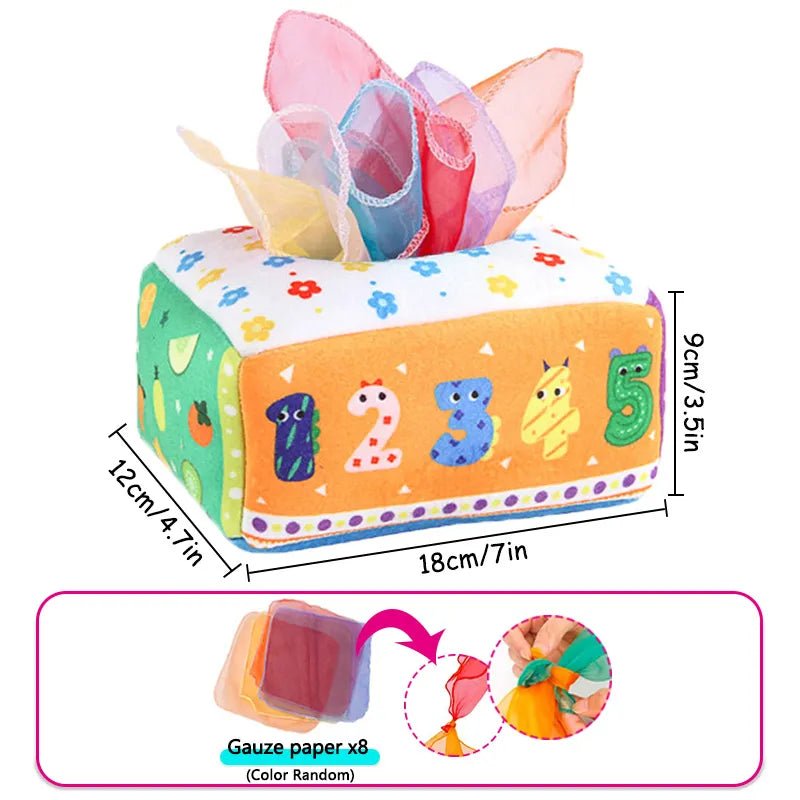 Montessori Magic Tissue Box - Sensory Toy for Babies 6-12 Months