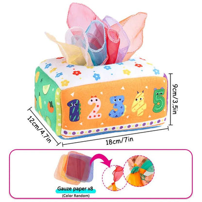 Montessori Magic Tissue Box - Sensory Toy for Babies 6-12 Months