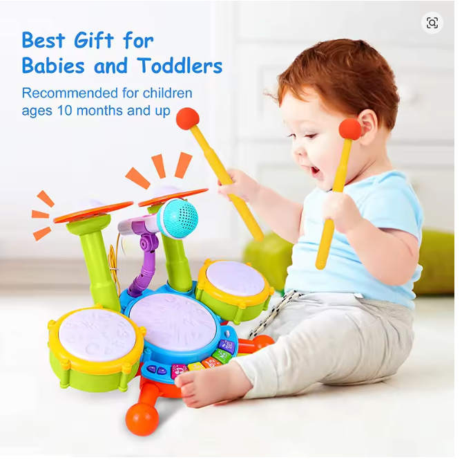Kids Drum Set - Musical Baby Educational Instruments Toys