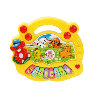 Baby's Animal Sound Piano Keyboard - Flashing Musical Toy