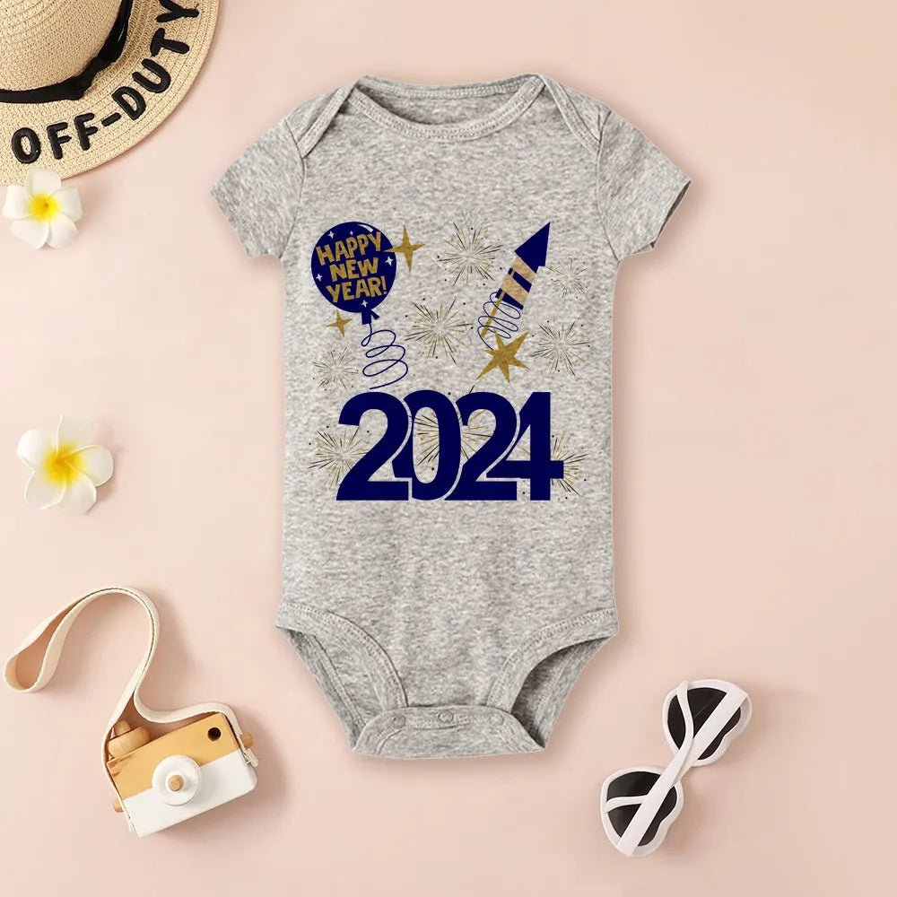 Hello 2024 Baby Bodysuit: Short Sleeve Romper Shower Gift