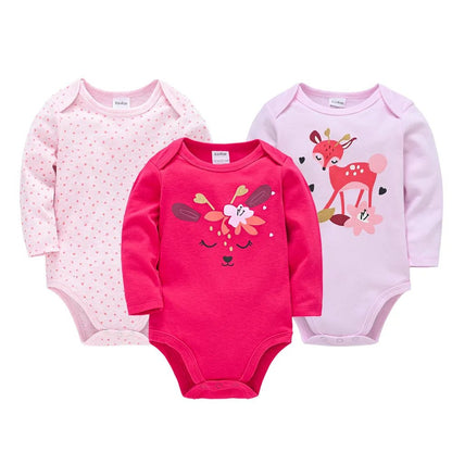 Kavkas 6PC Long Sleeve Bodysuits - 100% Cotton, 0-12M