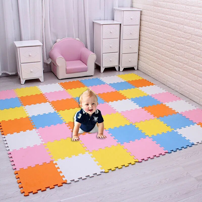EVA Foam Baby Play Puzzle Mat - 18/24 Interlocking Exercise Tiles