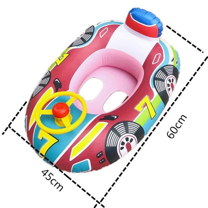 Baby Swim Ring with Sun Shade - Inflatable Pool & Beach Toy