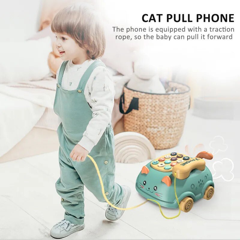 Montessori Musical Piano & Phone Toy - Educational Story Machine, 0-12M