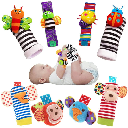 4-Piece Baby Rattle & Foot Finder Socks Set (12 Months+)
