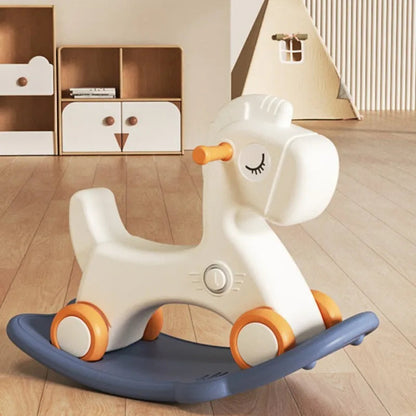 2-in-1 Baby Rocking Horse & Ride-On Car (Fall-Safe)