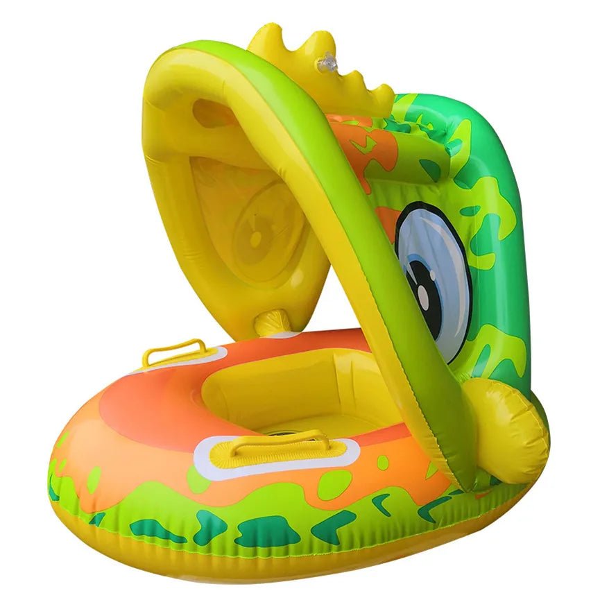 Baby Swim Ring with Sun Shade - Inflatable Pool & Beach Toy