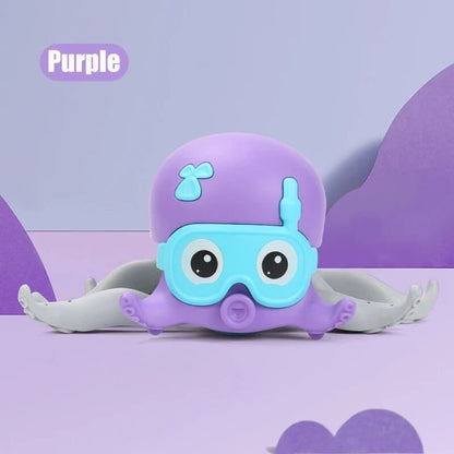 Octopus & Baby Shark Bath Toys with Zipper Play Feature