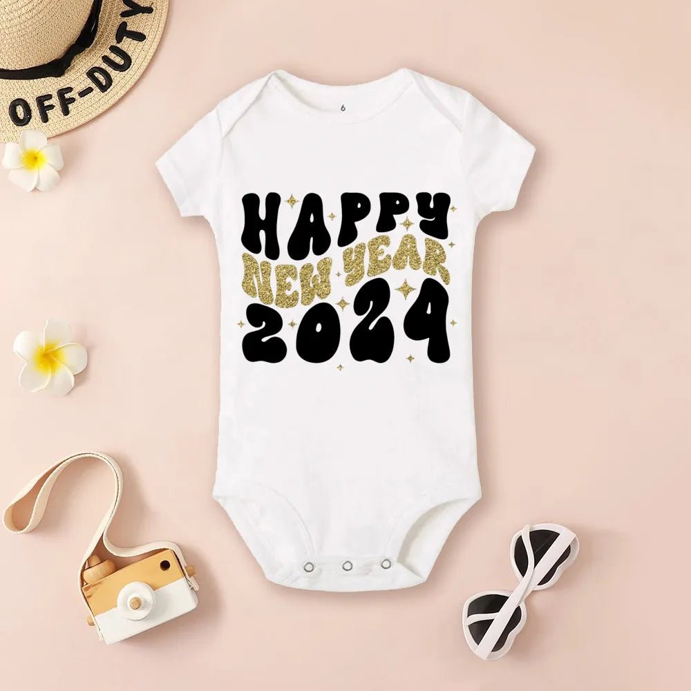 Hello 2024 Baby Bodysuit: Short Sleeve Romper Shower Gift