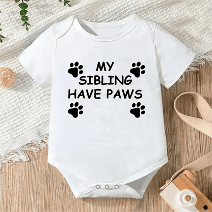 Newborn Letter Print Romper - Unisex 0-12M