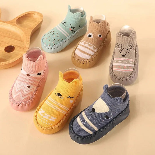 Color Matching Baby Sock Shoes (Soft Cork Sole)