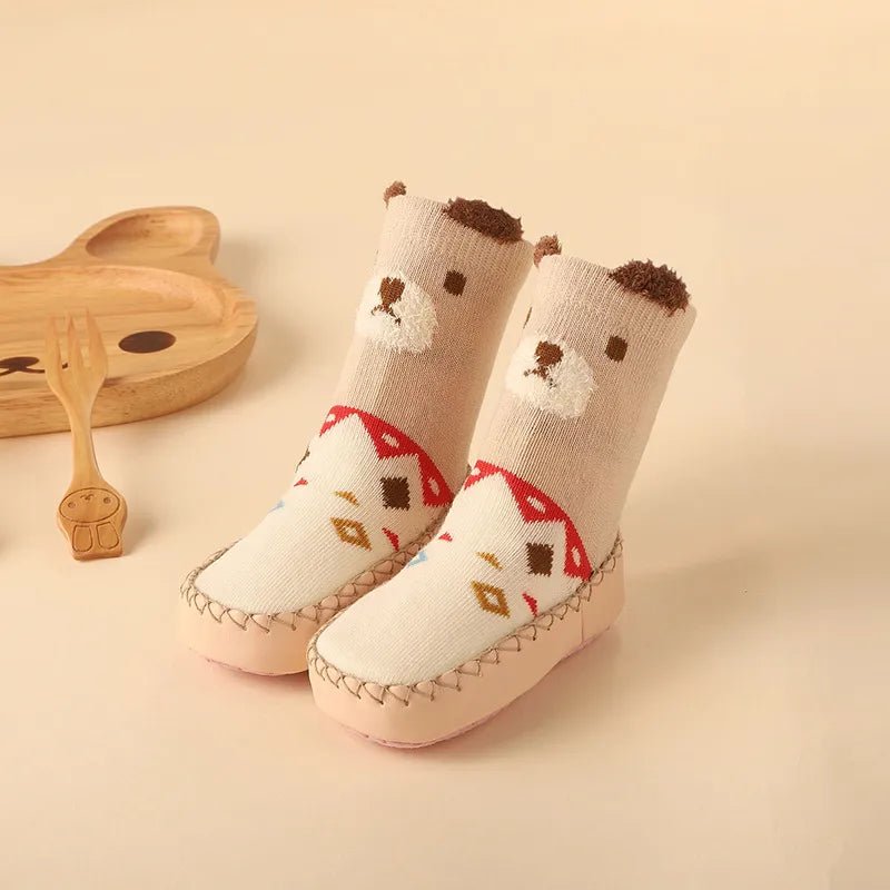 Color Matching Baby Sock Shoes (Soft Cork Sole)
