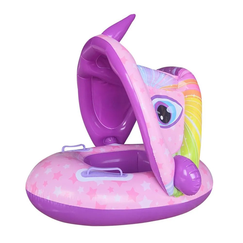 Baby Swim Ring with Sun Shade - Inflatable Pool & Beach Toy