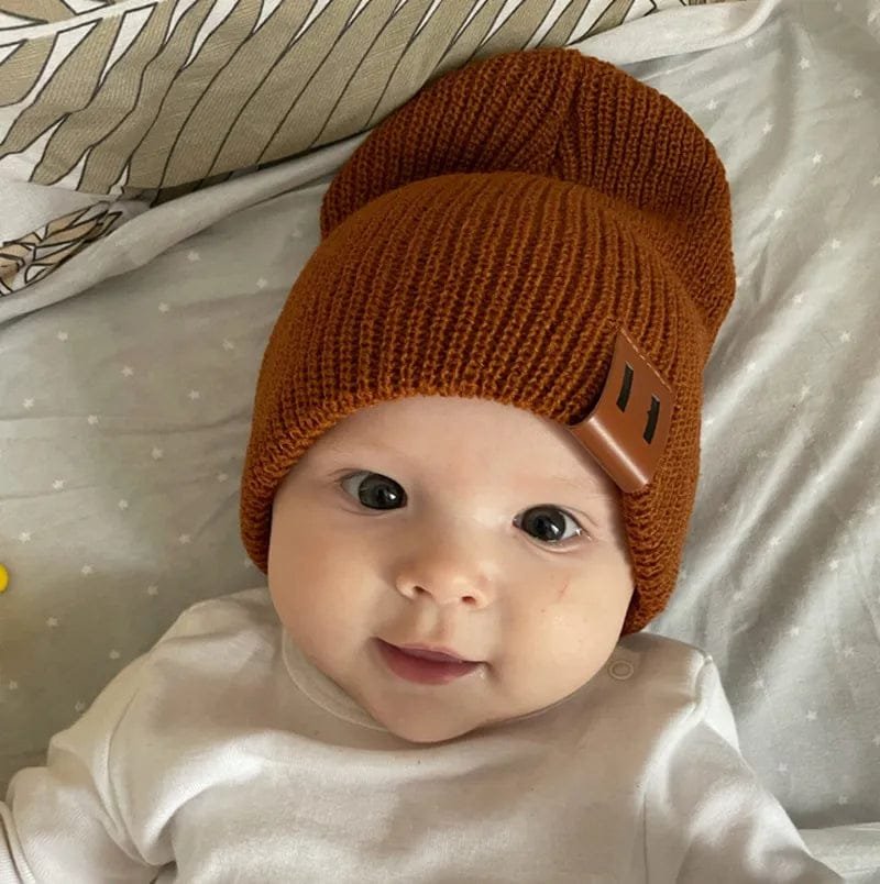 Newborn Knitted Baby Hat - Solid, Crochet Beanie for Kids