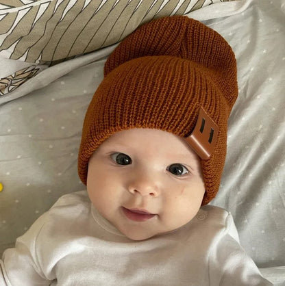 Newborn Knitted Baby Hat - Solid, Crochet Beanie for Kids