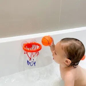 Bath Basketball Hoop & Balls Set - Cute Whale Toy for Toddler Bath Time