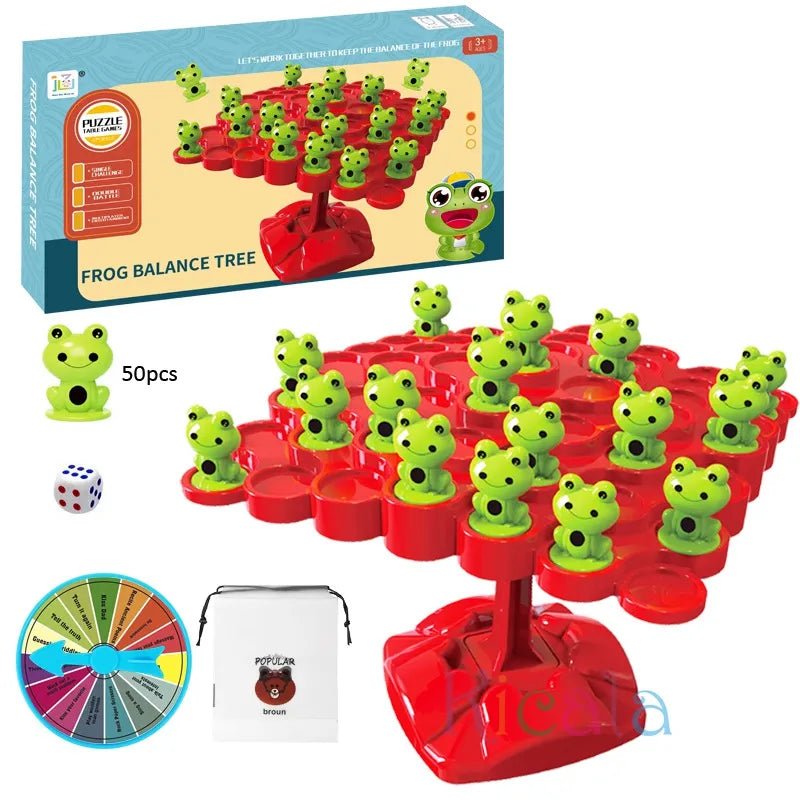 Balancing Frog Tree: Montessori Math Puzzle Toy