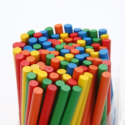 100pcs Bamboo Counting Sticks for Mathematics Teaching