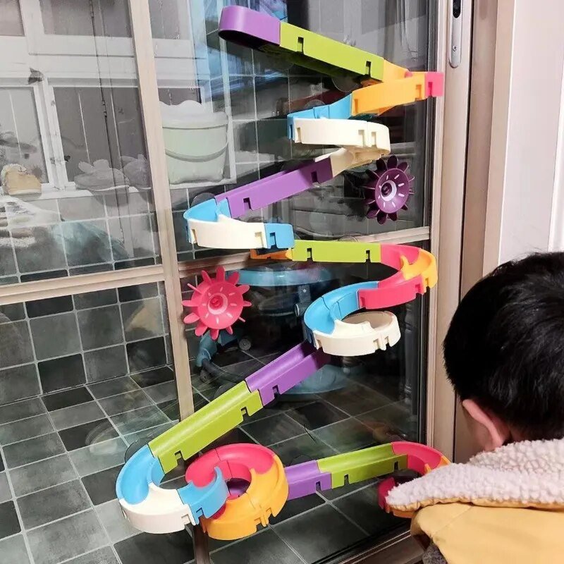 DIY Bath Slide Tracks & Ducks - Rainbow Shower Water Toy for Kids