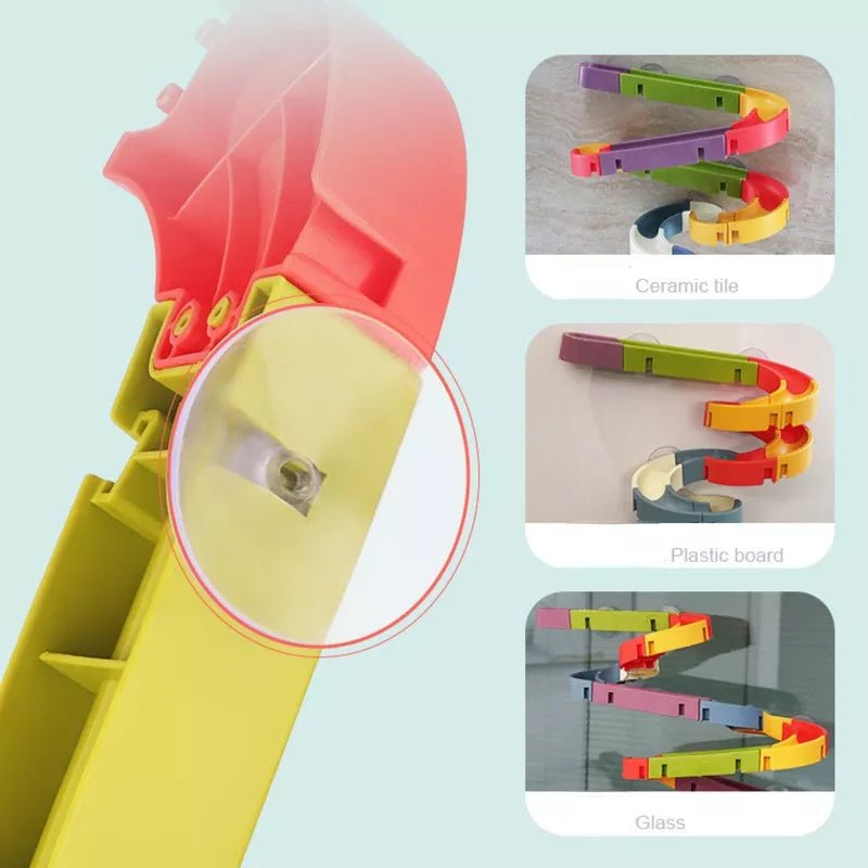 DIY Bath Slide Tracks & Ducks - Rainbow Shower Water Toy for Kids